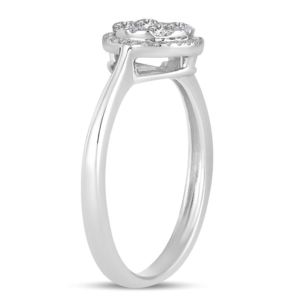 diamond promise ring round cut 0.48 carats 14kt gold