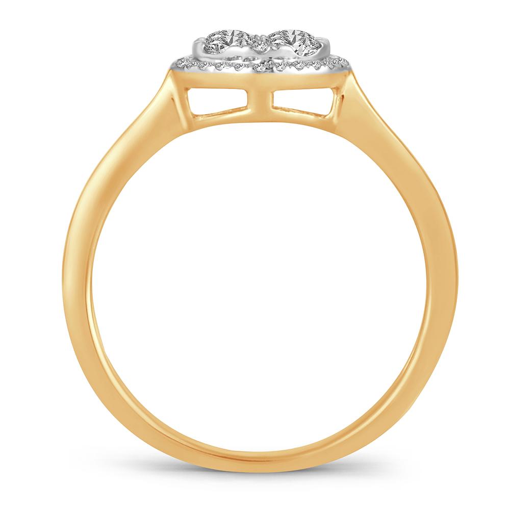 diamond promise ring round cut 0.48 carats 14kt gold