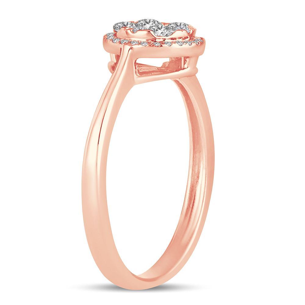 diamond promise ring round cut 0.48 carats 14kt gold