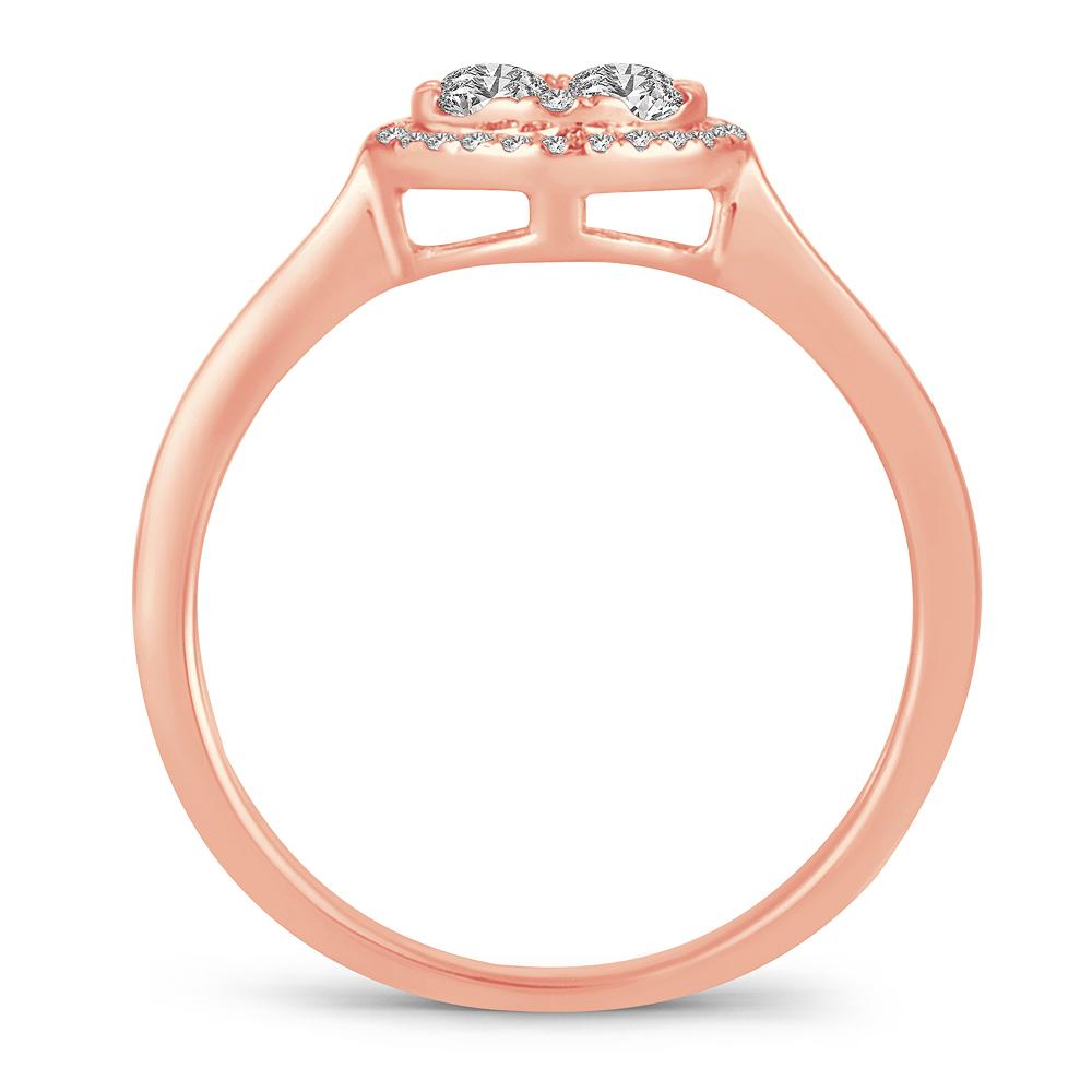 diamond promise ring round cut 0.48 carats 14kt gold