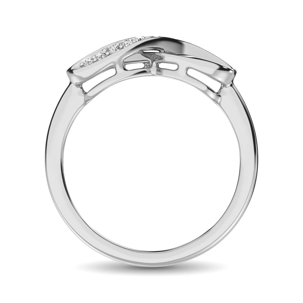 diamond infinity ring round cut 0.10 carats 10kt white gold