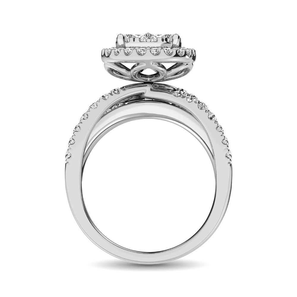 diamond engagement ring pear cut 1.00 carats 14kt gold