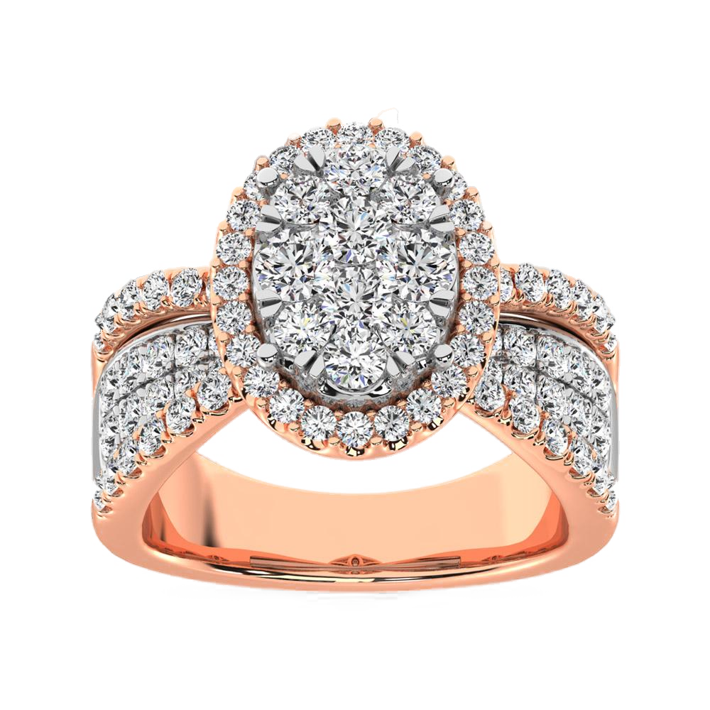 diamond engagement ring oval cut 1.00 carats 14kt gold