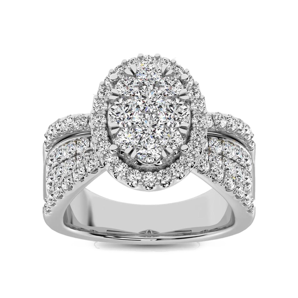 diamond engagement ring oval cut 1.00 carats 14kt gold