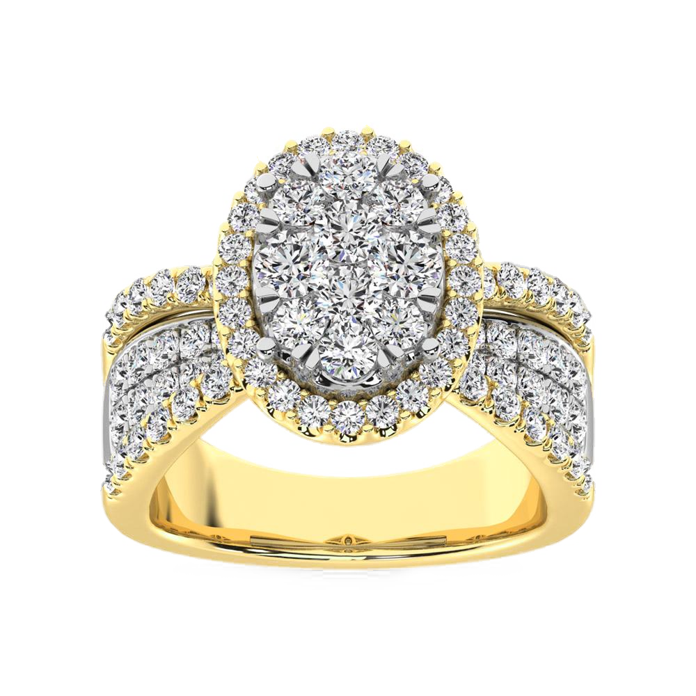 diamond engagement ring oval cut 1.00 carats 14kt gold