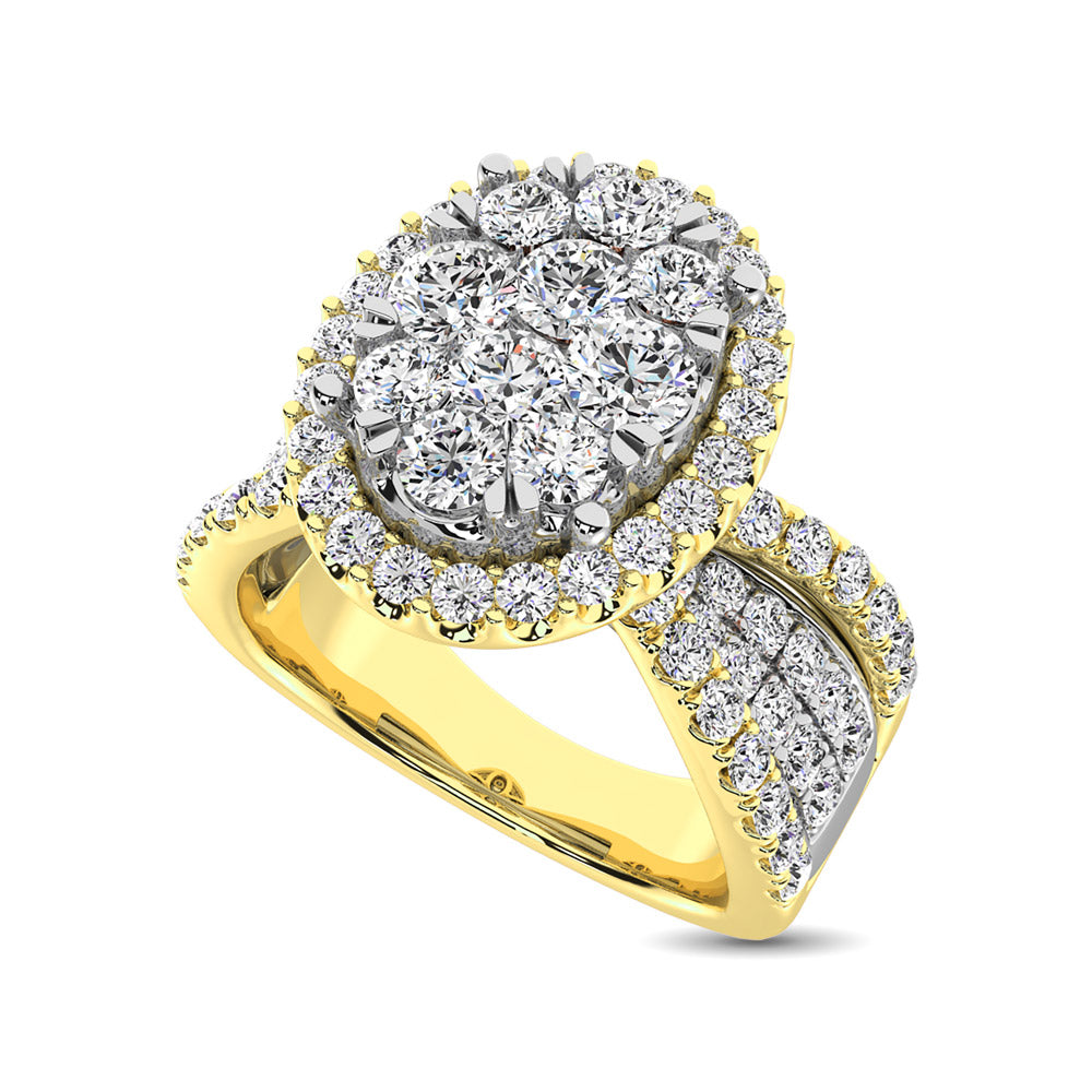 diamond engagement ring oval cut 1.00 carats 14kt gold