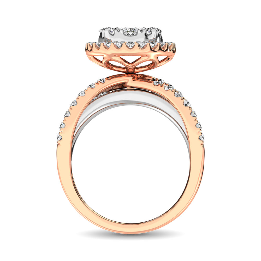 diamond engagement ring round cut 1.00 carats 14kt gold