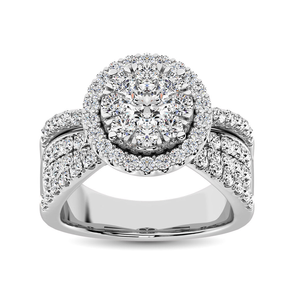 diamond engagement ring round cut 1.00 carats 14kt gold