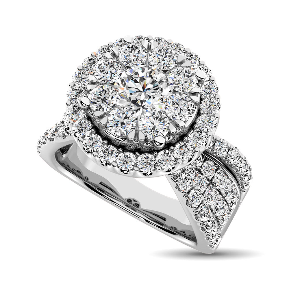 diamond engagement ring round cut 1.00 carats 14kt gold
