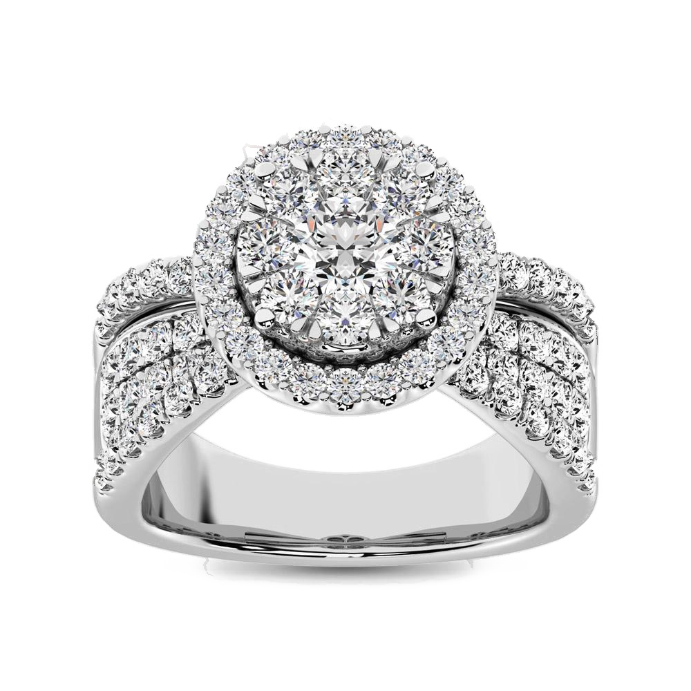 diamond engagement ring round cut 1.00 carats 14kt gold