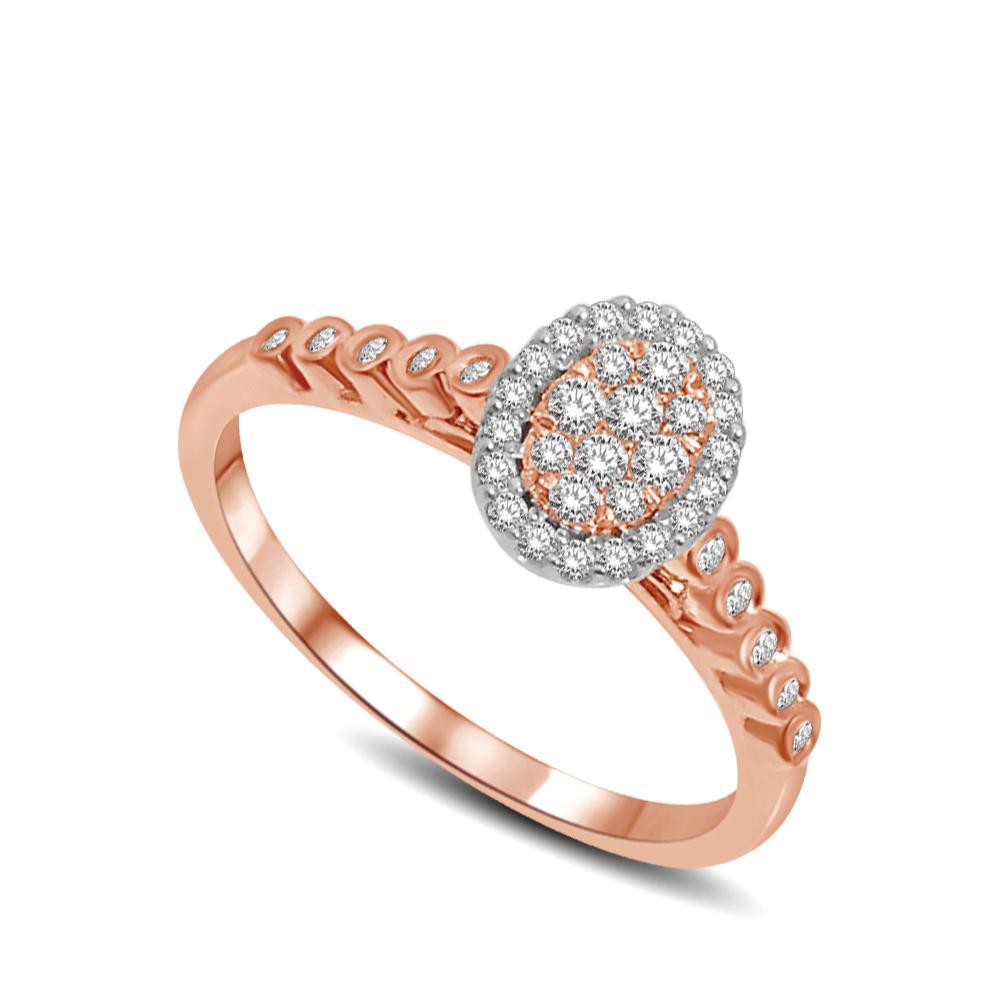 diamond engagement ring 0.25 carats 14kt two-tone gold