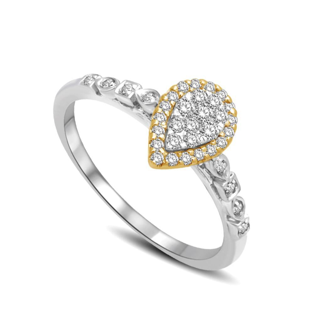 diamond engagement ring 0.25 carats 14kt two-tone gold