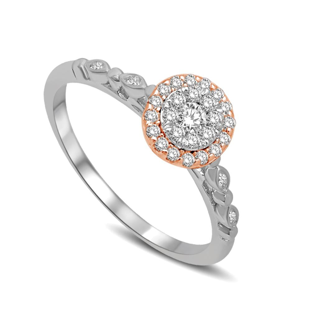 diamond engagement ring 0.25 carats 14kt two-tone gold