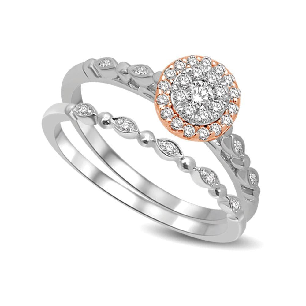 diamond engagement ring 0.25 carats 14kt two-tone gold