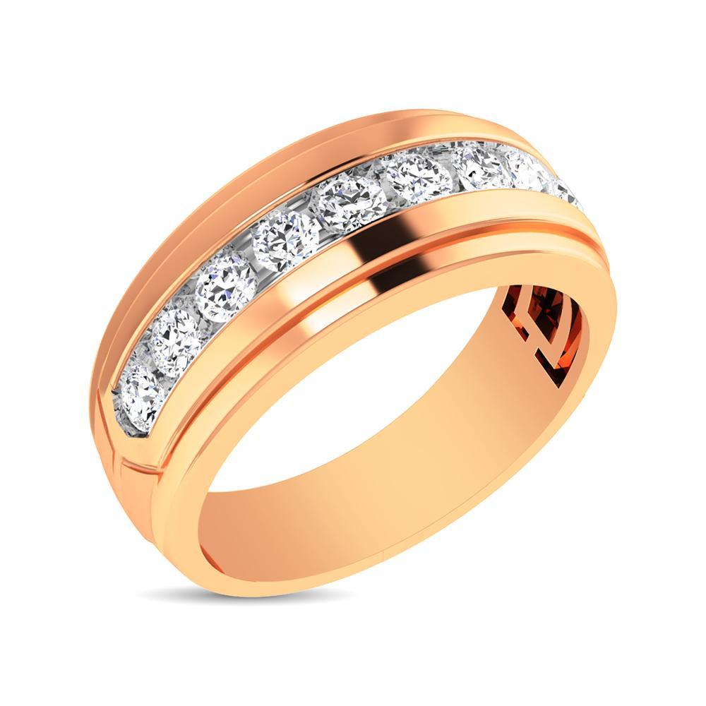 diamond men's band round cut 0.25 carats 10kt gold