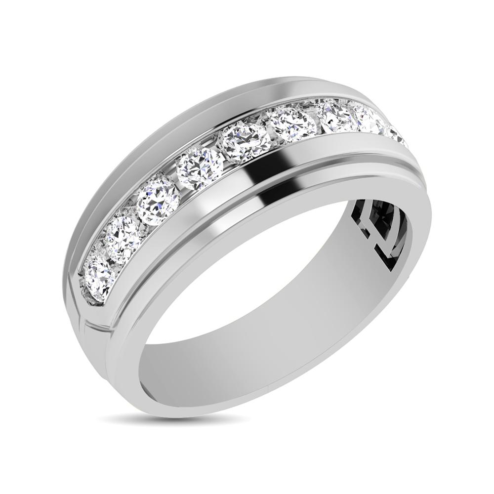 diamond men's band round cut 0.25 carats 10kt gold