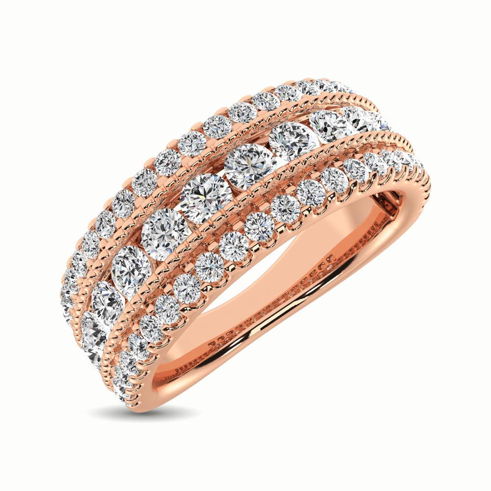 diamond anniversary band round cut 1.35 carats 14kt gold