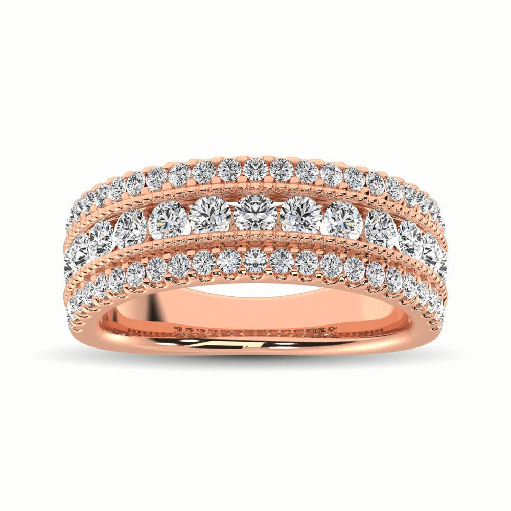 diamond anniversary band round cut 1.35 carats 14kt gold