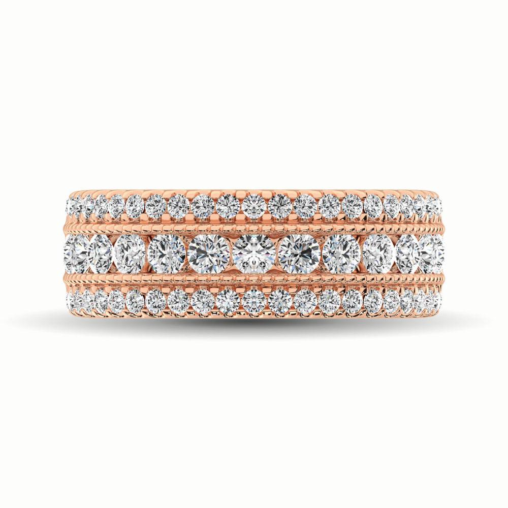 diamond anniversary band round cut 1.35 carats 14kt gold