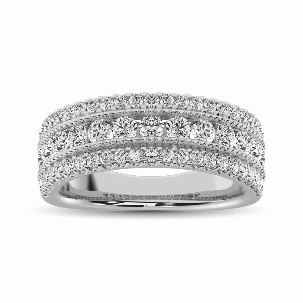diamond anniversary band round cut 1.35 carats 14kt gold