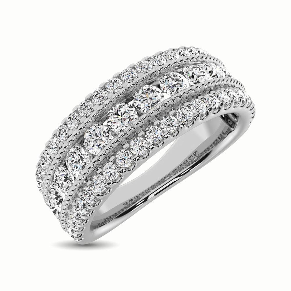 diamond anniversary band round cut 1.35 carats 14kt gold