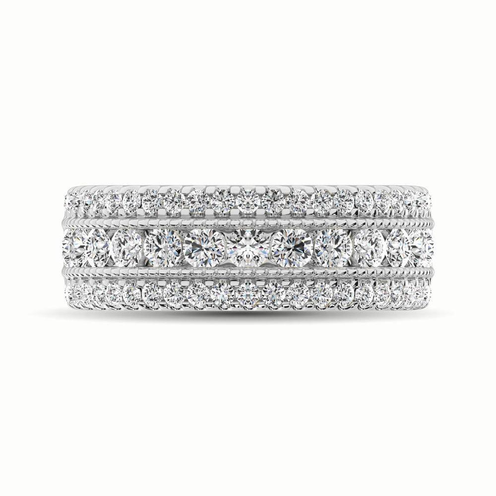 diamond anniversary band round cut 1.35 carats 14kt gold