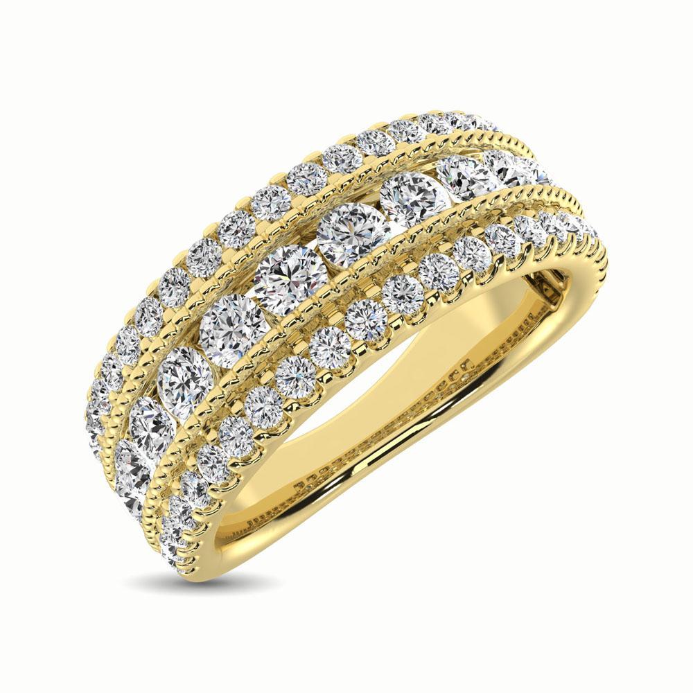 diamond anniversary band round cut 1.35 carats 14kt gold