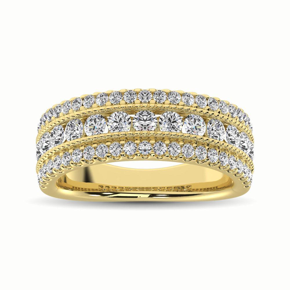 diamond anniversary band round cut 1.35 carats 14kt gold