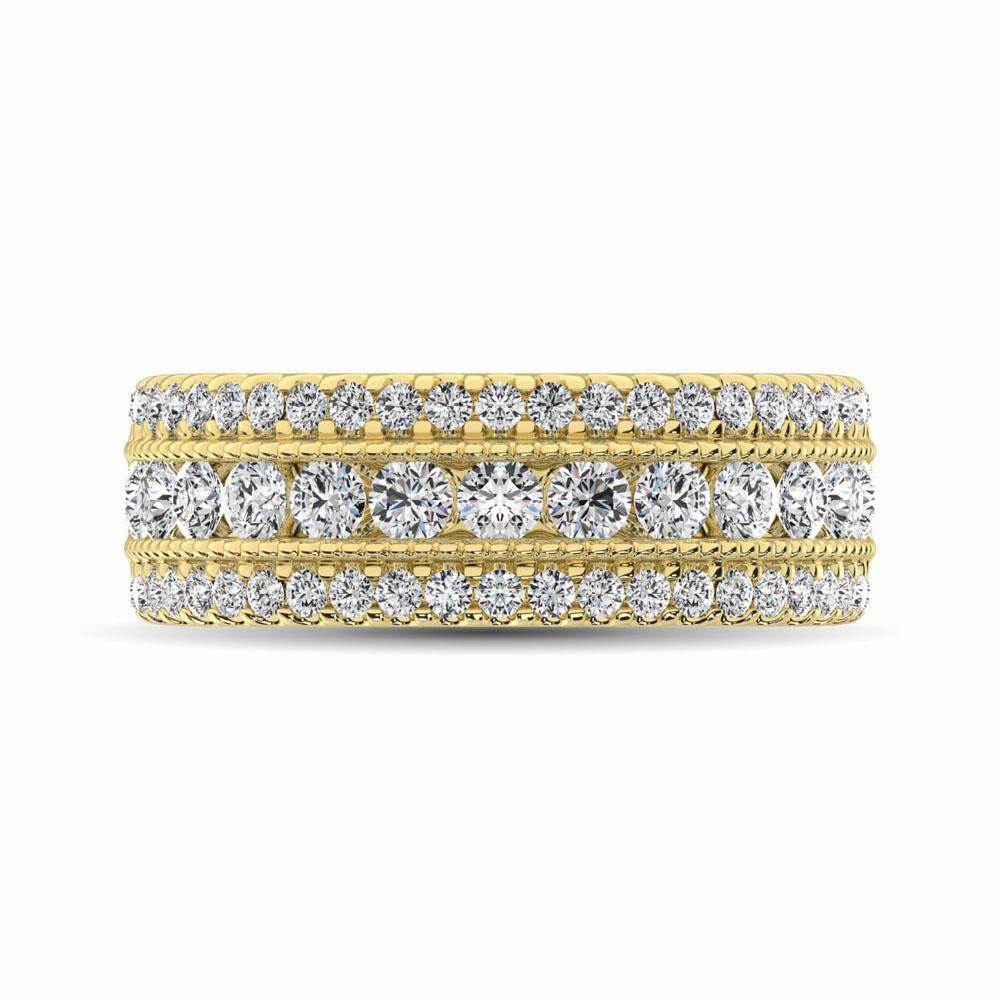 diamond anniversary band round cut 1.35 carats 14kt gold