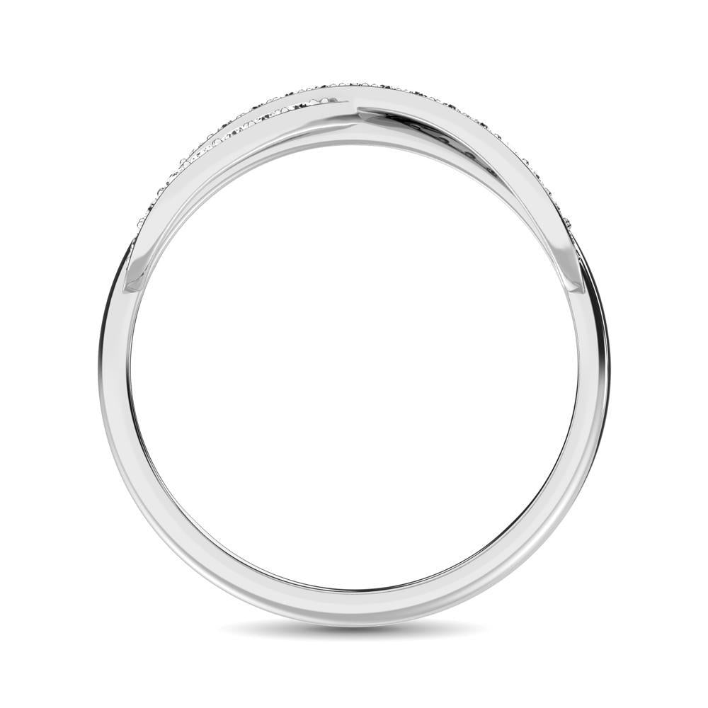 diamond cocktail crossover ring round cut 0.25 carats 10kt gold