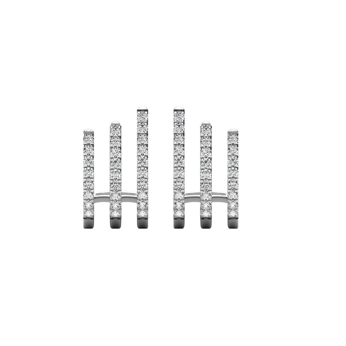 diamond fashion earrings 0.27 carats 14kt white gold