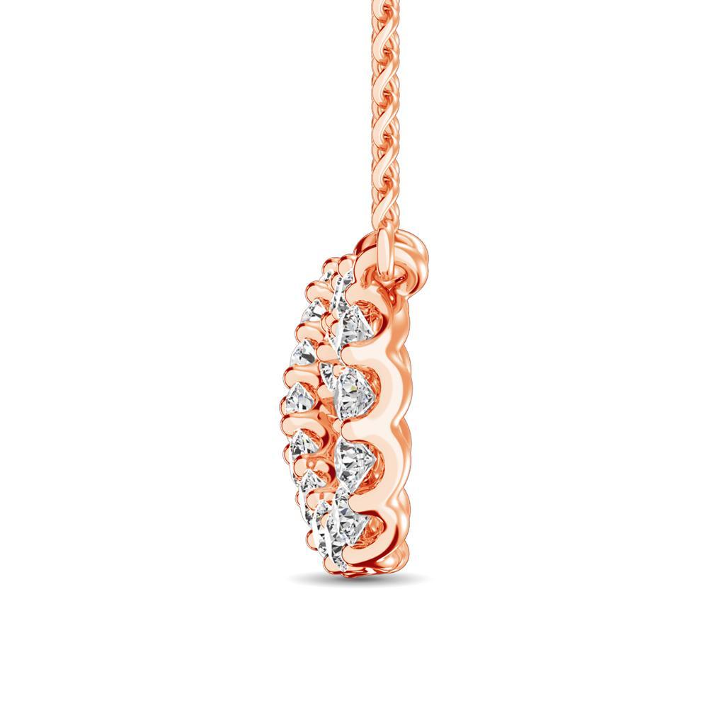 diamond infinity pendant round cut 0.50 carats 10kt gold with chain