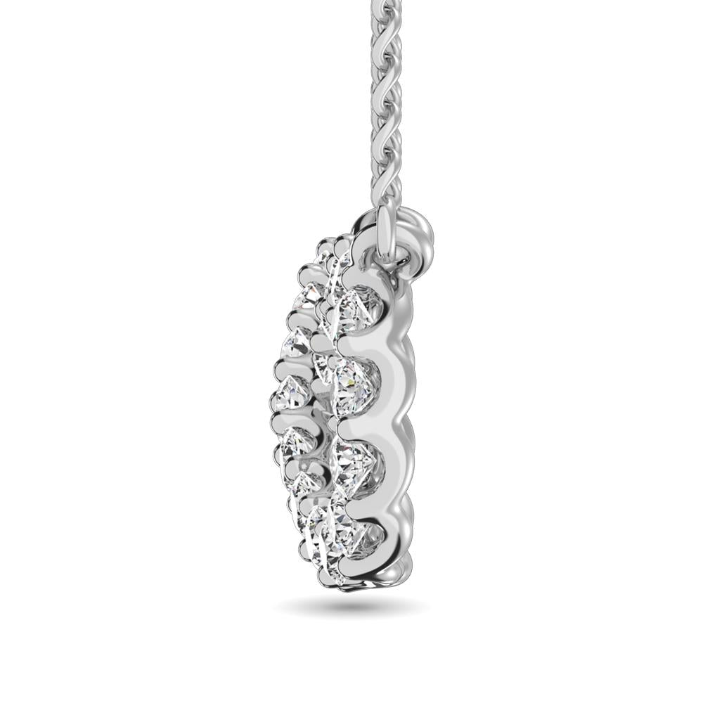 diamond infinity pendant round cut 0.50 carats 10kt gold with chain