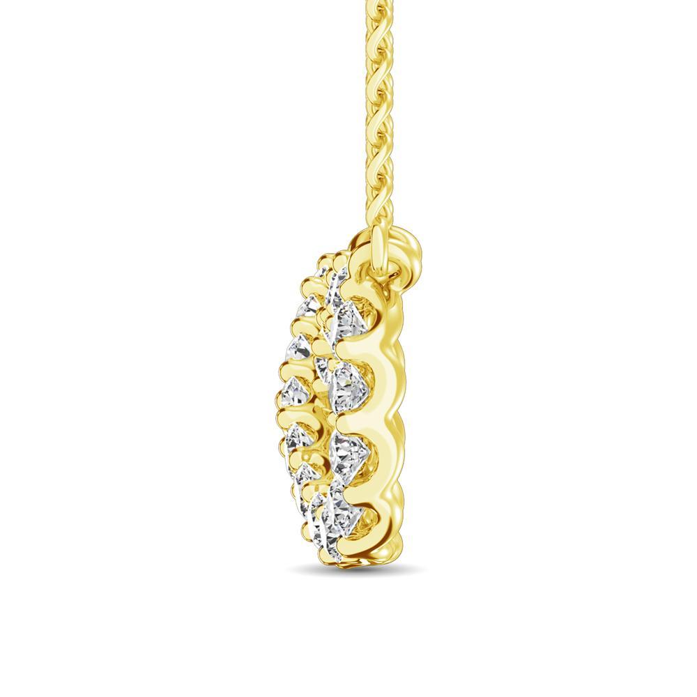 diamond infinity pendant round cut 0.50 carats 10kt gold with chain