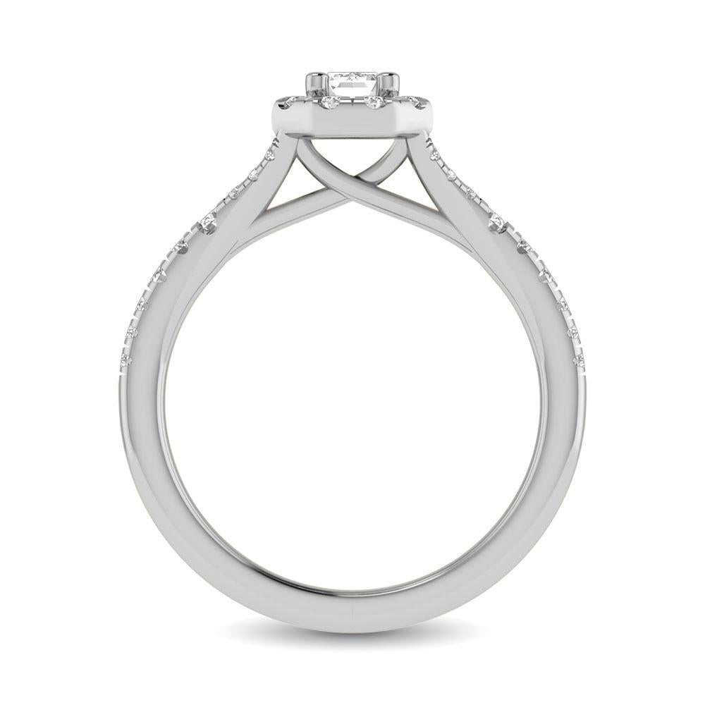 diamond twist shank single halo bridal ring 1.00 carat 14kt gold