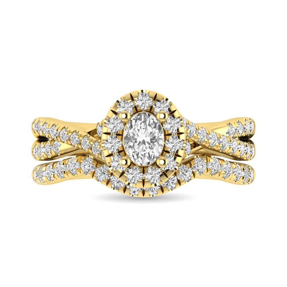 diamond twist shank single halo bridal ring 1.00 carat 14kt gold