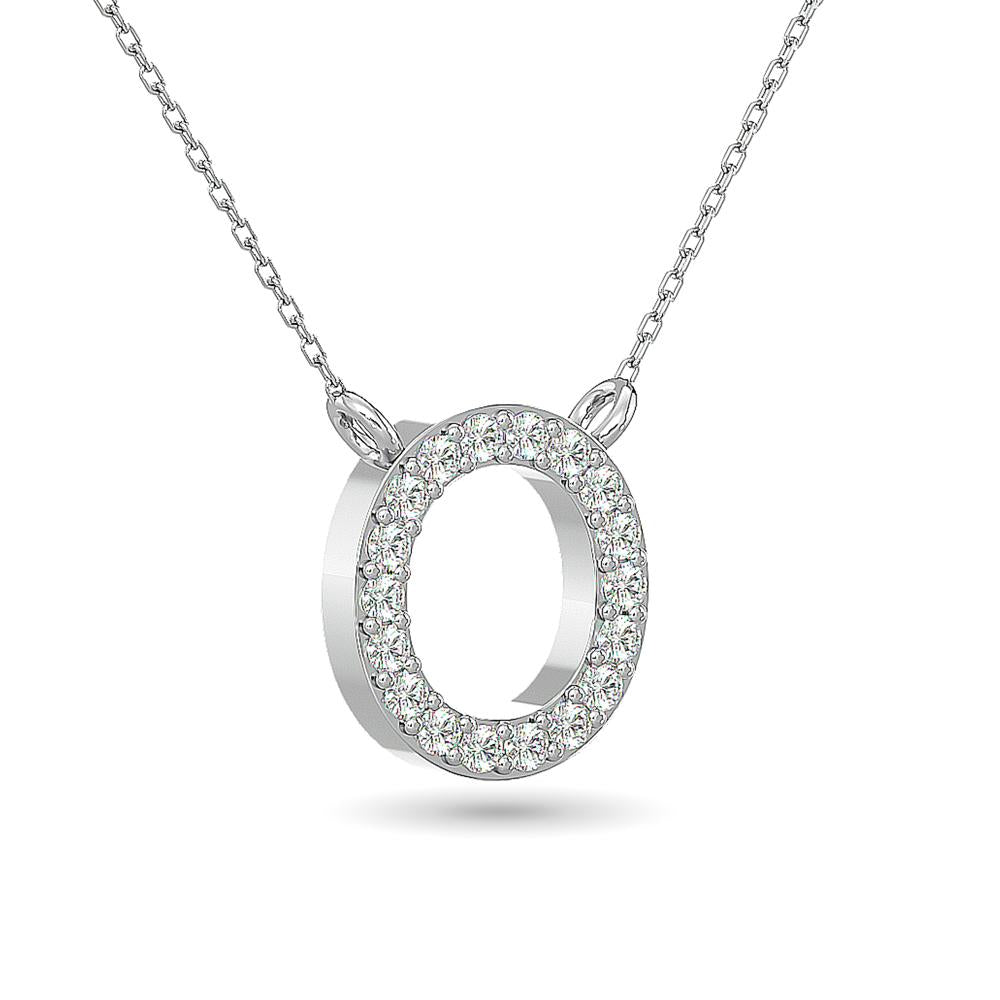 diamond circle pendant round cut 0.08 carats 10kt gold