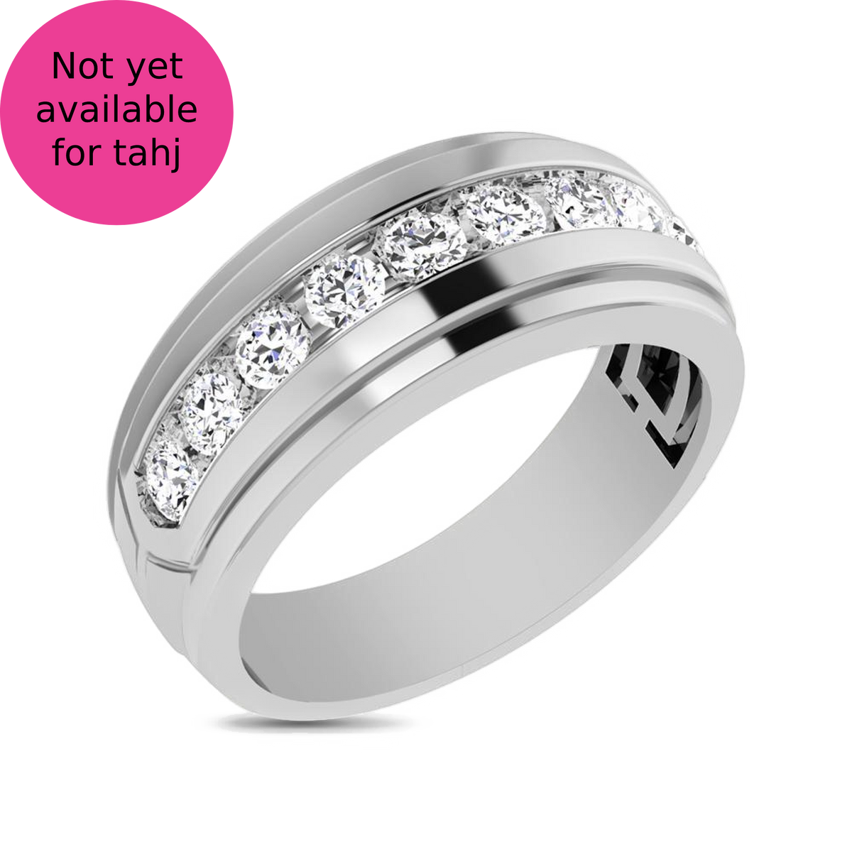 diamond men's band round cut 0.25 carats 10kt gold