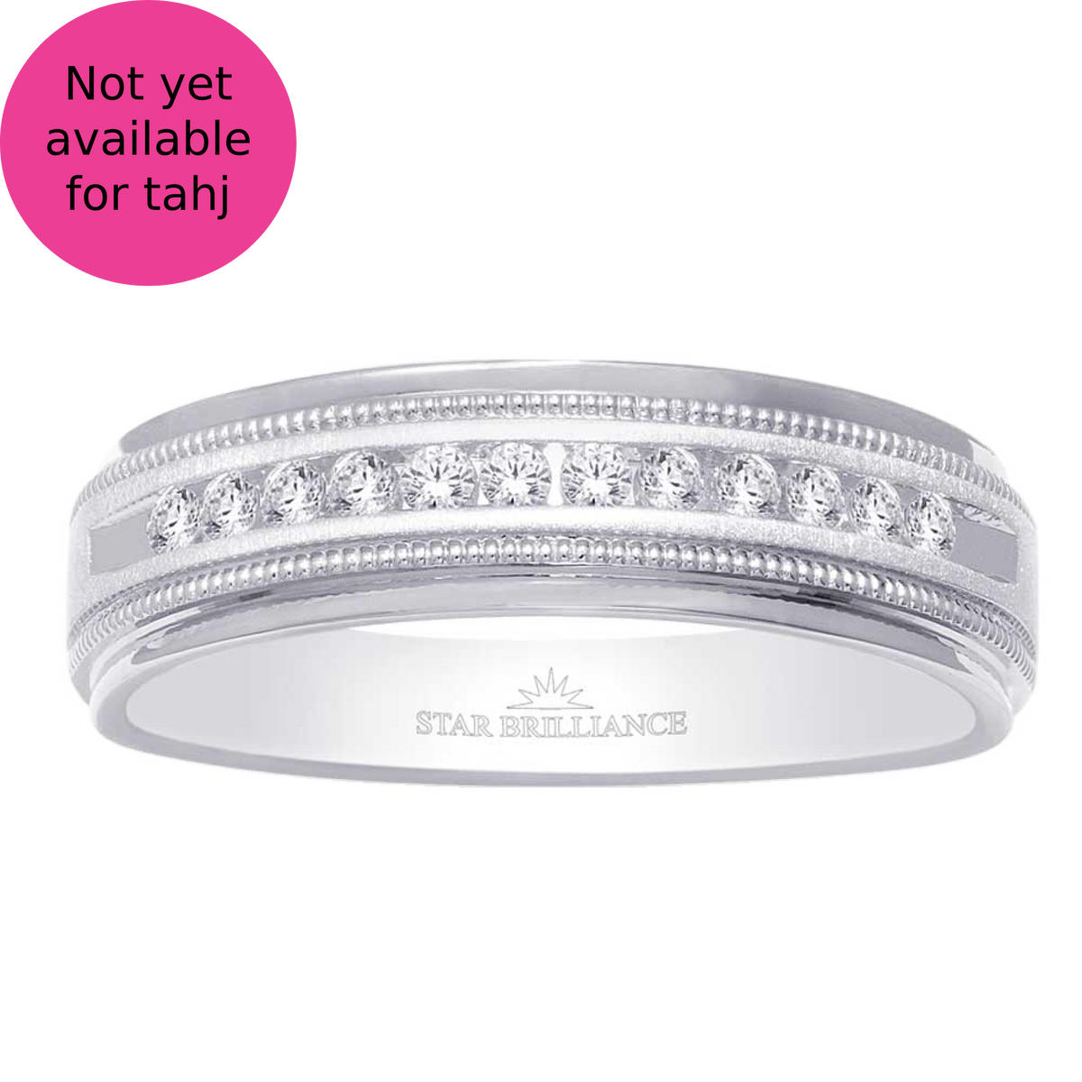 diamond mens band round cut 0.25 carats 14kt gold