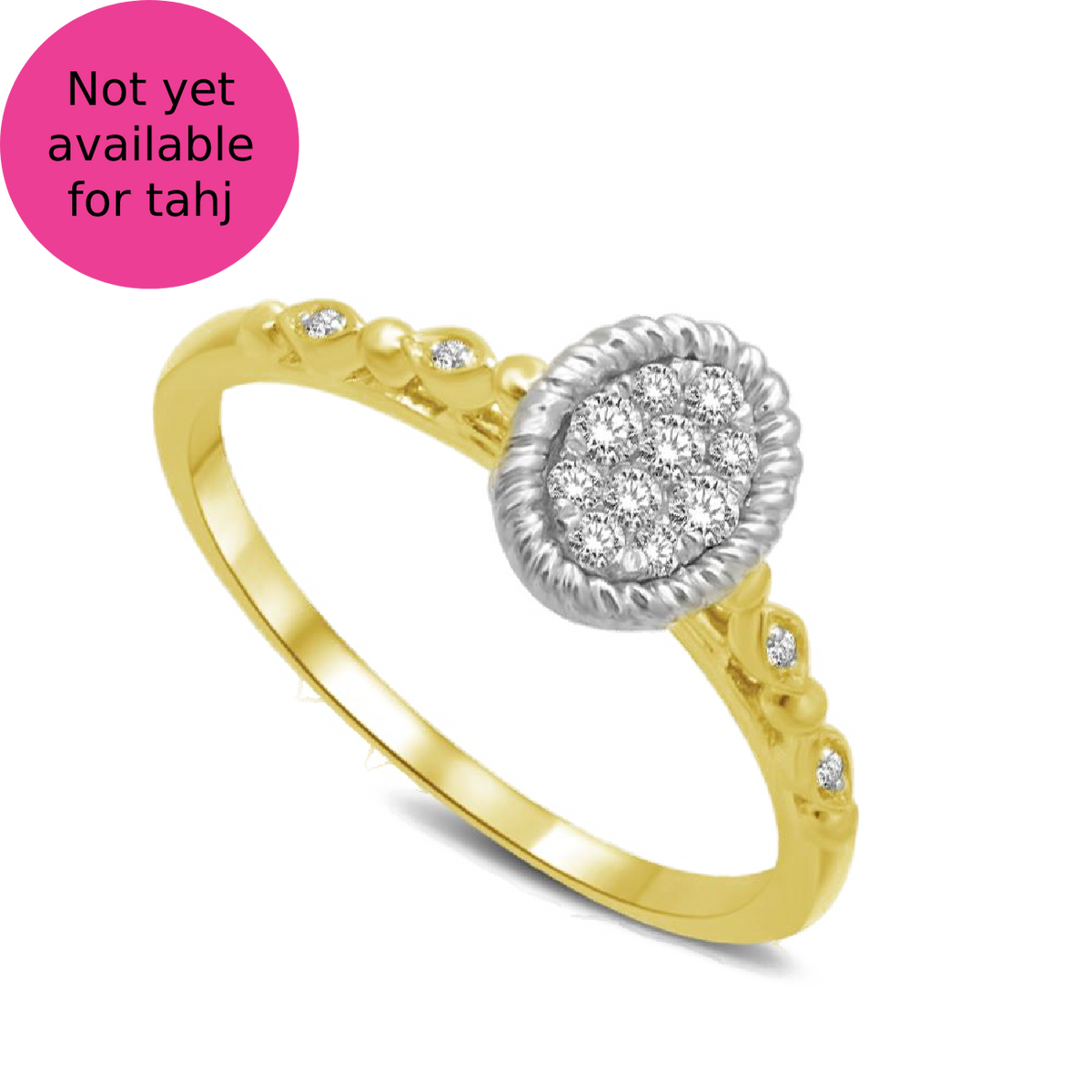 diamond engagement ring 0.16 carats 14kt two-tone gold