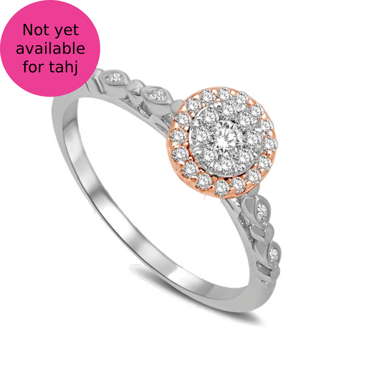 diamond engagement ring 0.25 carats 14kt two-tone gold