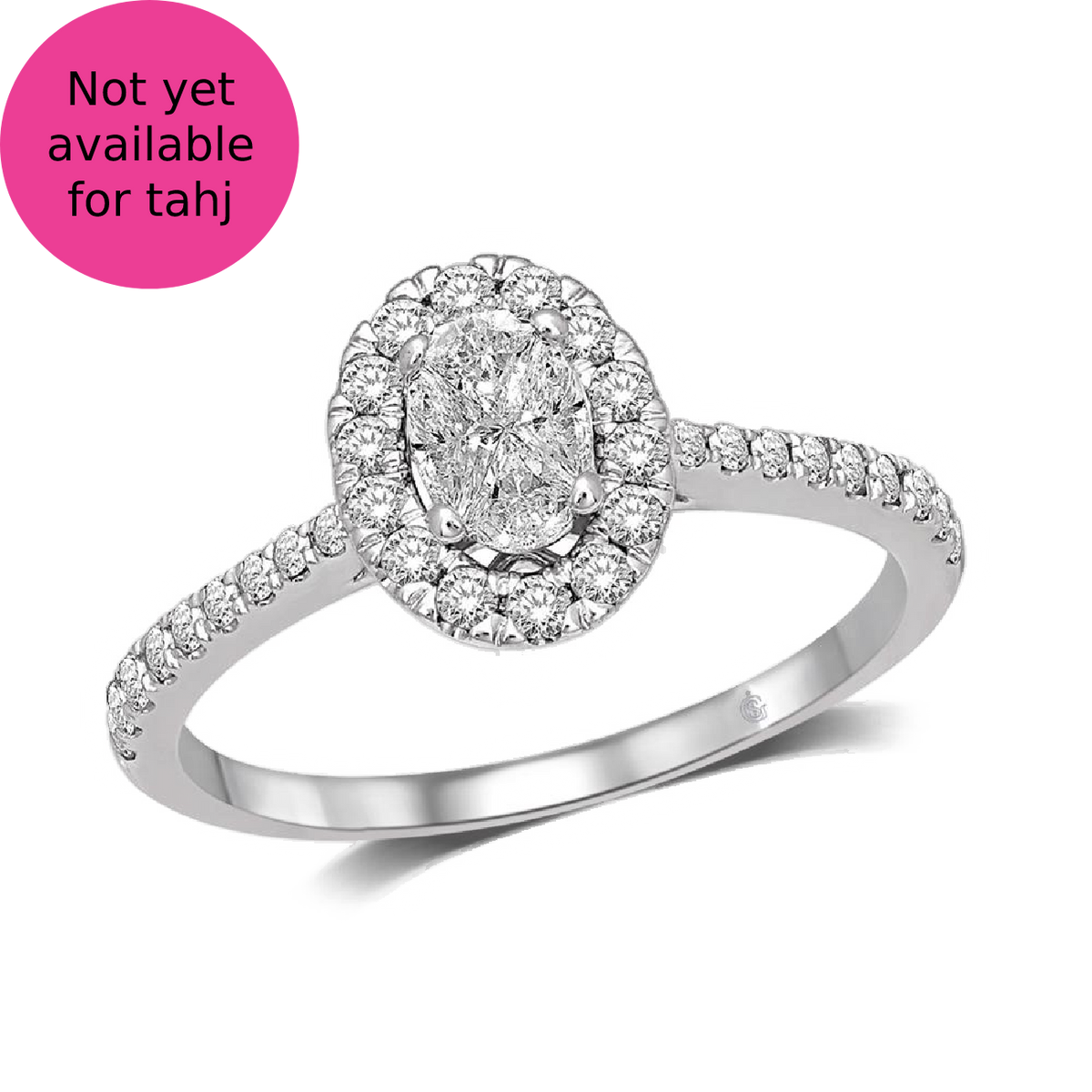 diamond engagement ring 0.63 carats 14kt white gold