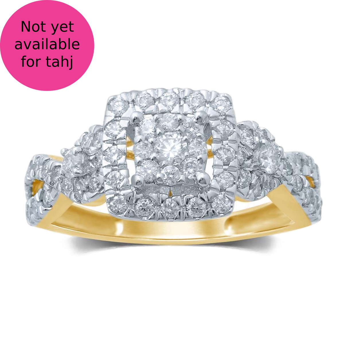 diamond princess engagement ring princess cut 1.00 carats 14kt yellow gold